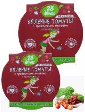 Вяленые томаты 28olives с прованскими травами 130 г